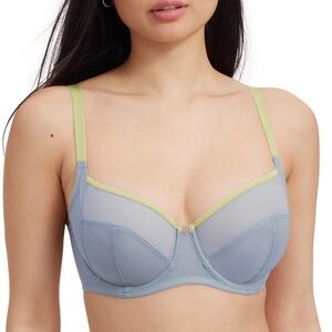 Skarlett Blue Spellbound Full Coverage Underwire Bra Nordstrom $60 Mesh Sheer
